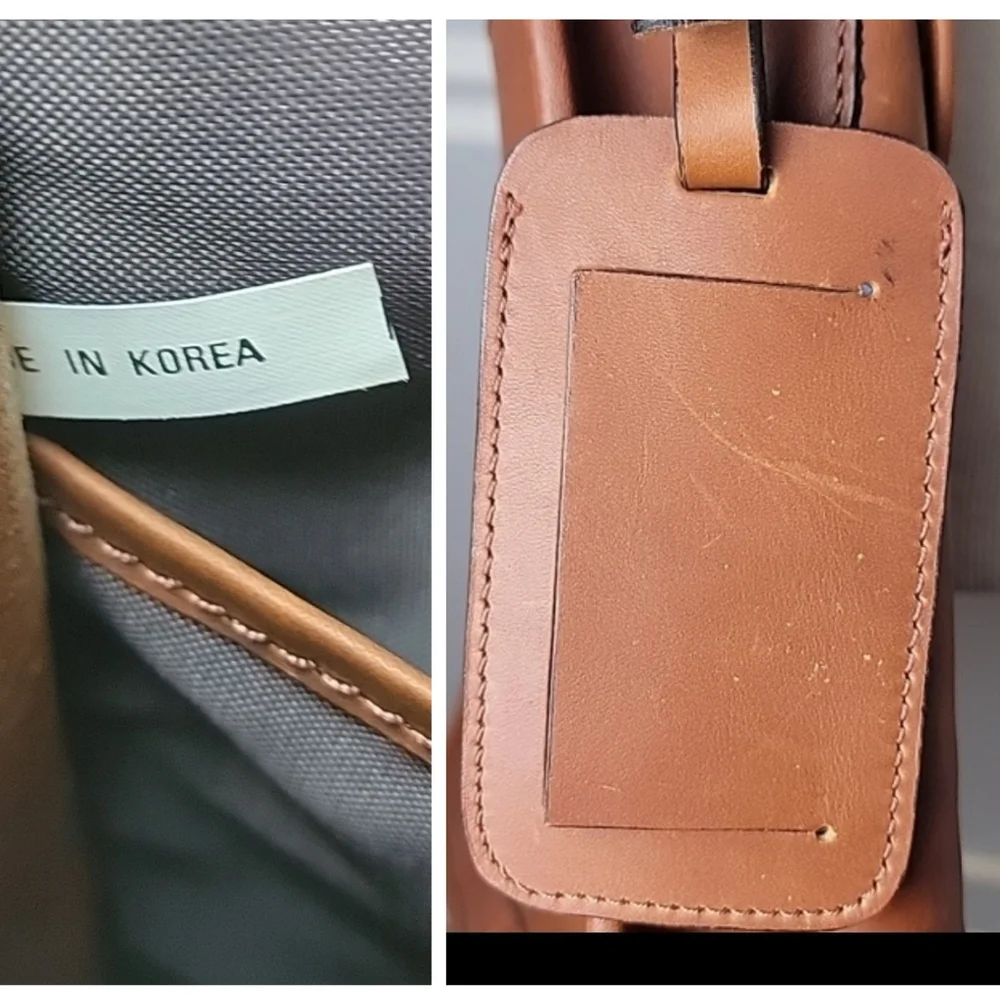 H.H. BROWN Tan‎ Leather Laptop Attaché Work Messenger Crossbody Shoulder Bag VTG